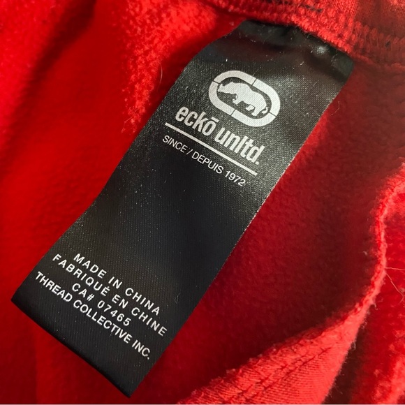 Ecko Unltd Sweatpants Size 2XL Red Fleece Hip Hop Jogger Pants Street Wear - Picture 4 of 12